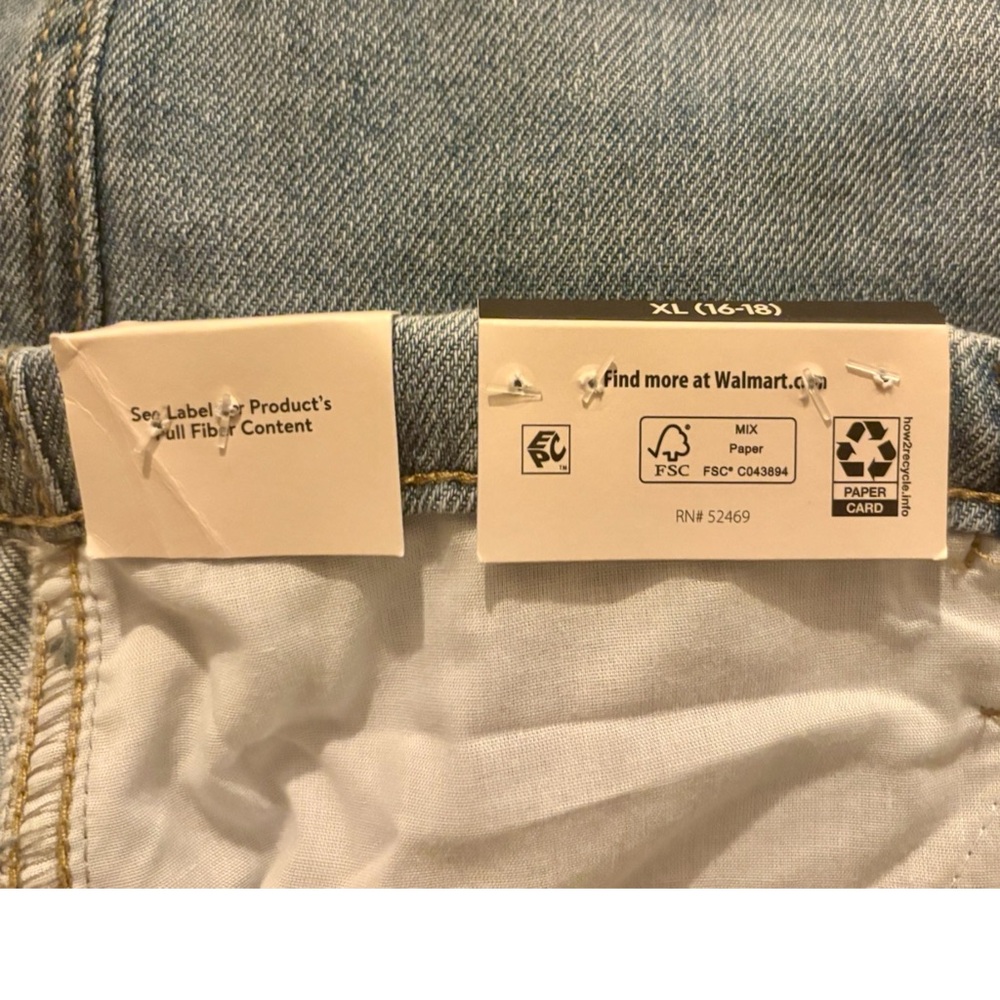 NEW No Boundaries Mini-Waistband Wide Leg Pants 31” Inseam Women’s Med Wash XL - Picture 6 of 10